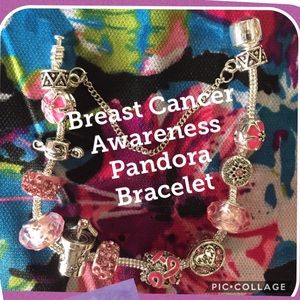 Pink Breast Cancer/Sweet 16 Charm Bracelet